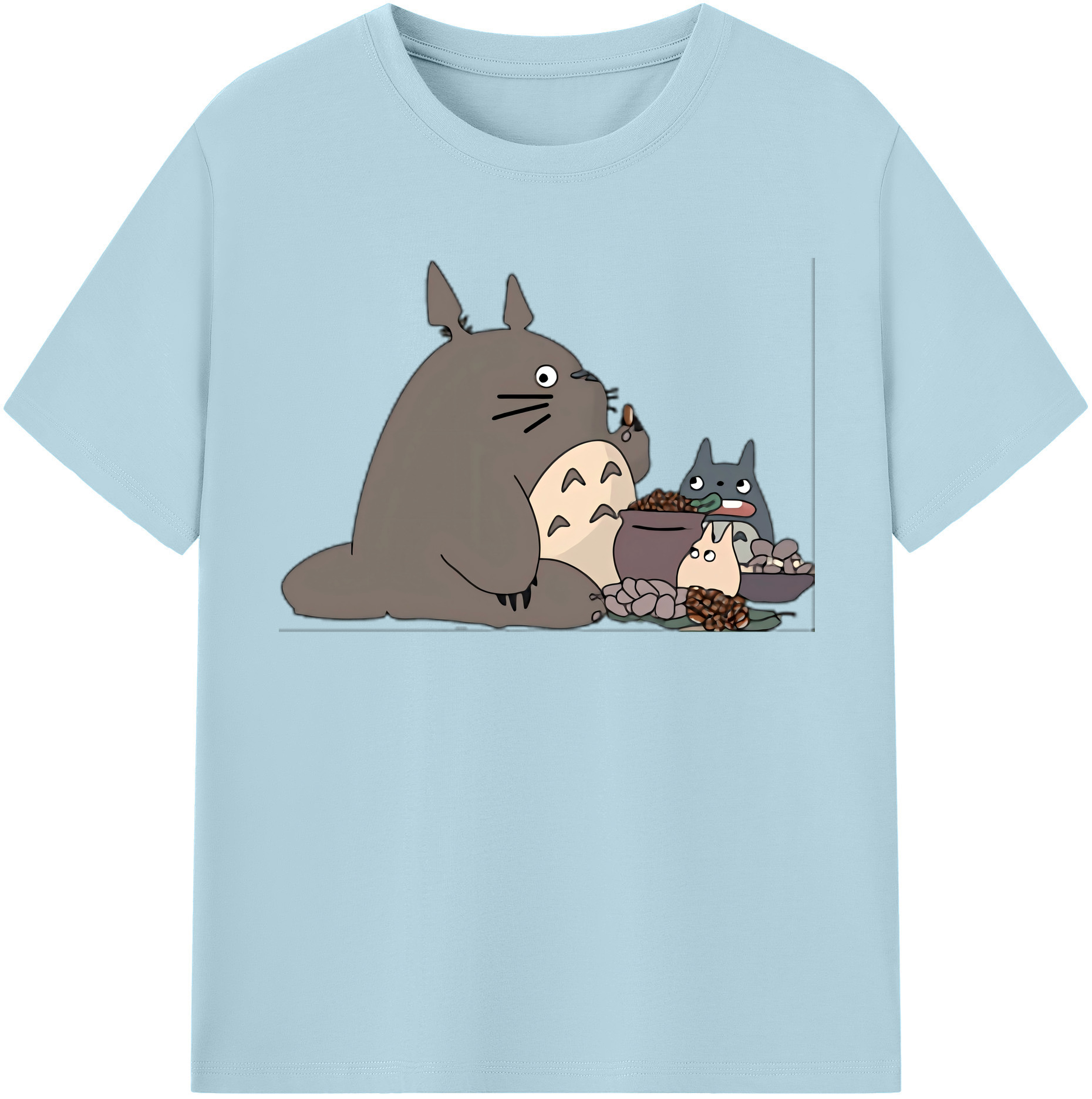 （画像用） となりのトトロ 草壁メイ 草壁サツキ My Neighbor Totoro Satsuki Kusakabe Mei Kusakabe 綿100％半袖Tシャツ（フロントプリント）